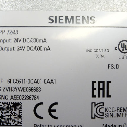 Siemens 6FC5611-0CA01-0AA1