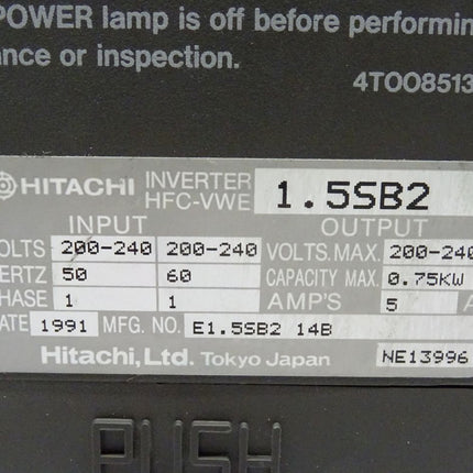 HITACHI Ltd. Inverter HFC-VWE 1.5SB2 4T008513-1 NE13996