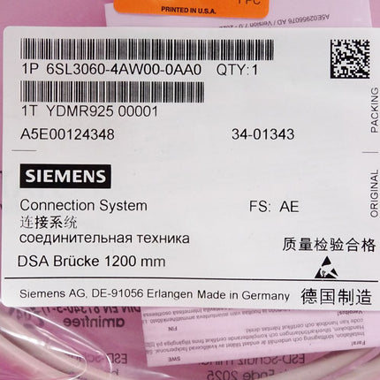 Siemens SINAMICS DRIVE-CLiQ Leitung 6SL3060-4AW00-0AA0 Connection System / Neu OVP