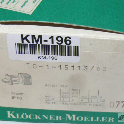 NEU-OVP Klöckner Möller T0-1-15113 Schalter TO-1-15113 Moeller