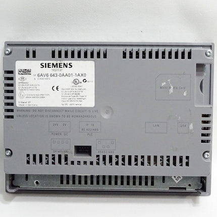 Siemens TP277 Touchpanel -6" 6AV6643-0AA01-1AX0 6AV6 643-0AA01-1AX0