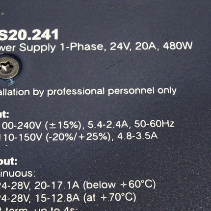 Puls QS20.241 Hutschienen-Netzteil 1-Phase 24V 20A 480W