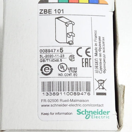 Schneider Electric Hilfsschalter ZBE 101 ZBE101 008947 / Inhalt:5 Stück / Neu OVP