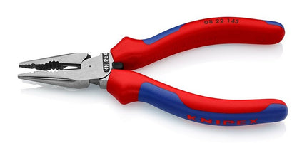 Knipex 08 22 145 Spitz-Kombizange mit Mehrkomponenten-Griff Zange 0822145