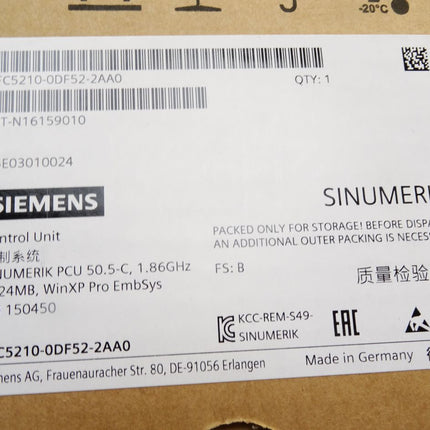 Siemens Sinumerik PCU50.5-C 6FC5210-0DF52-2AA0 / Neu OVP versiegelt