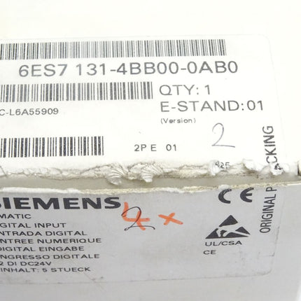 Siemens 6ES7131-4BB00-0AB0 / Inhalt : 2 Stück / Neu OVP