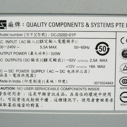 Power Supply DCJ3202-01P EX-PWR-320-AC 740-020957