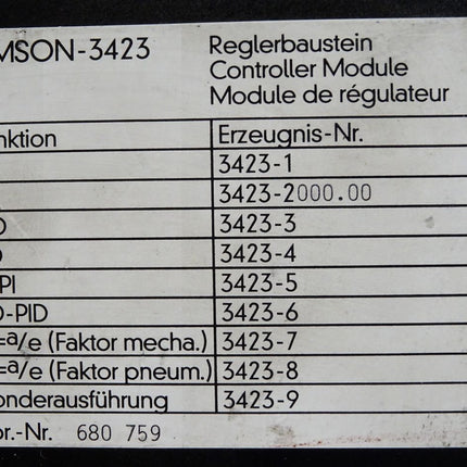 Samson 3423 Reglerbaustein 3423-2000.00