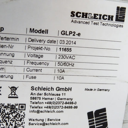 Schleich GLP2-e Sicherheitstester Isolationsprüfgerät