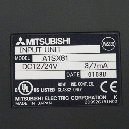 Mitsubishi A1SX81 Eingabeeinheit DC 12/24V // 3/7mA // A1S