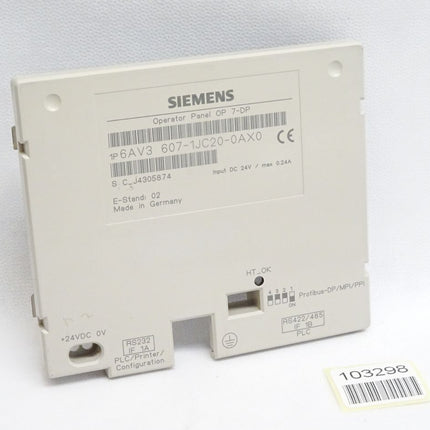 Siemens Backcover Rückschale Panel OP7-DP 6AV3607-1JC20-0AX0 6AV3 607-1JC20-0AX0