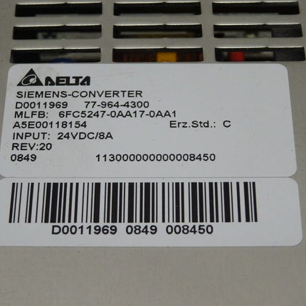 Siemens 6FC5203-0AB20-0AA1 TFT Color 840D + 6FC5210-0DA20-1AA1 Sinumerik MMC 103