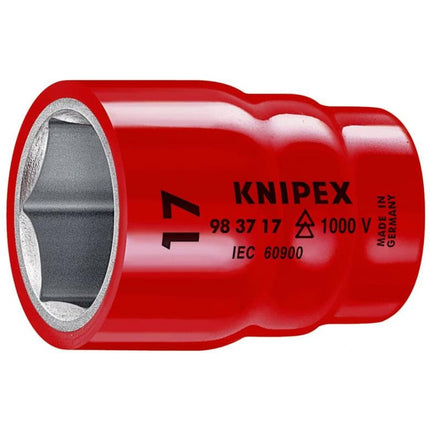 Knipex 98 37 17 Steckschlüsseleinsatz 17mm VDE Sechskantschrauben 3/8" 983717