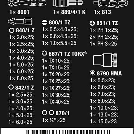 Wera 05004172001 Bicycle Set 3 Bits-Sortiment mit Ratsche 39-teilig