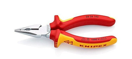 Knipex 08 26 145 VDE Spitz-Kombizange verchromt 145 mm 0826145