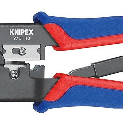 KNIPEX 975110 SB Crimpzange für Westernstecker 6- und 8-polig Läng