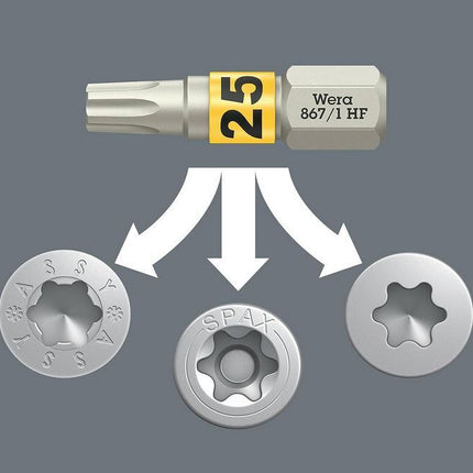 Wera 05073641001 Bit-Check 12 Wood TX HF 1 SB Bit-Satz PZ, 12-teilig