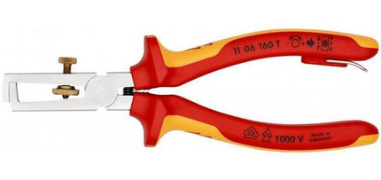 Knipex 1106160T Abisolierzange mit Öffnungsfeder 11 06 160 T