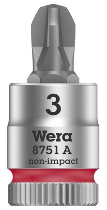 Wera 8751 A PH 3 x 28mm Zyklop Bitnuss mit 1/4" Steckschlüssel 05003352001