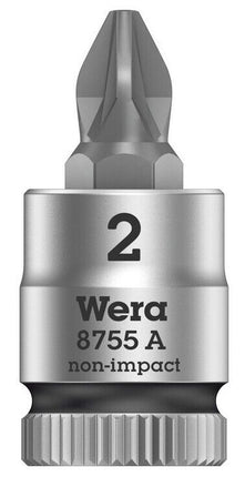 Wera 8755 A PZ 2 x 28mm Zyklop Bitnuss mit 1/4" Steckschlüssel 05003354001