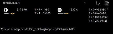 Wera 932/6 Schraubendrehersatz Kraftform 05018282001 Schraubmeißel Rack