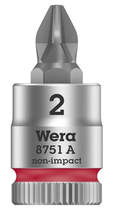 Wera 8751 A PH 2 x 28mm Zyklop Bitnuss mit 1/4" Steckschlüssel 05003351001