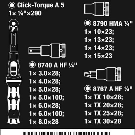 Wera 05004180001 Bicycle Set Torque 1 Fahrrad Drehmomentschlüssel-Set 16tlg.