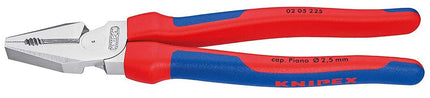 Knipex 0205225 Kraft-Kombizange verchromt mit Mehrkomponenten-Hüllen 225 mm 02 05 225