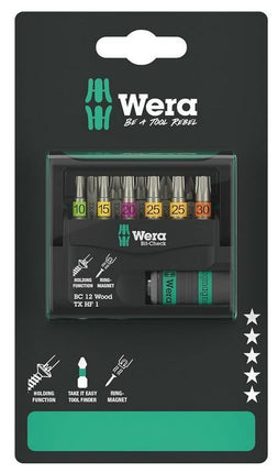 Wera 05073641001 Bit-Check 12 Wood TX HF 1 SB Bit-Satz PZ, 12-teilig