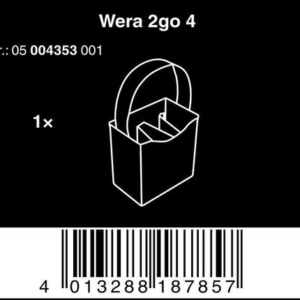 Wera 05004353001 2go 4 Köcher Werkzeug Tasche