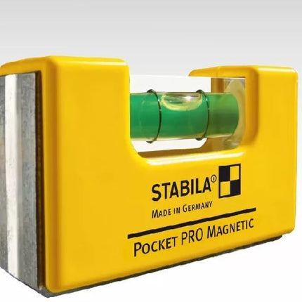 Stabila 17953 Wasserwaage Pocket PRO Magnetic 7 cm mit Gürtel-Clip