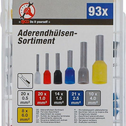 BGS 88176 Aderendhülsen-Sortiment | isoliert | 93-tlg.