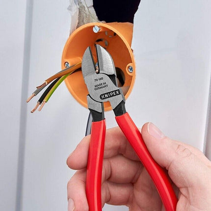 KNIPEX Seitenschneider 160 mm Kopf poliert mit Kunststof 7001160