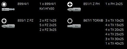 Wera 05057432001 Bit-Check 30 Wood 2 30-teiliges Set