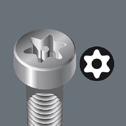 Wera 05071089001 TX 10 Edelstahl 3867/4 TORX® BO Bits mit Bohrung