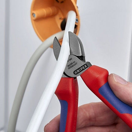 Knipex 70 02 160 Seitenschneider Kopf poliert Griffe mit Mehrkomponenten-Hüllen 7002160