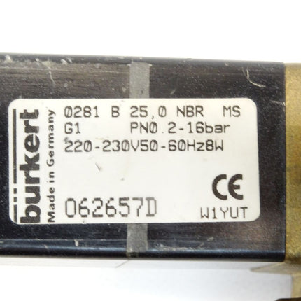 Bürkert 062657D 0281 B 25,0 NBR MS 2-16bar