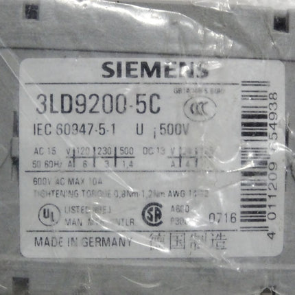 Siemens Hilfsschalter 3LD9200-5C / Neu OVP