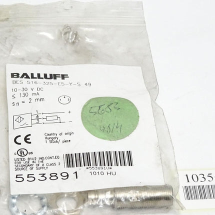 Balluff Induktiver Standardsensor BES030W BES516-325-E5-Y-S49 553891 / Neu OVP