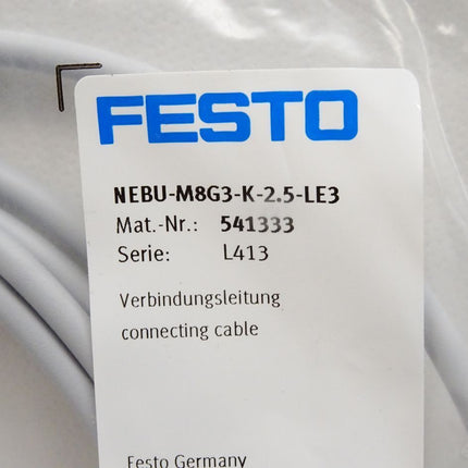 Festo 541333 Verbindungsleitung NEBU-M8G3-K-2.5-LE3 / Neu OVP