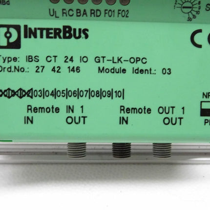 Phoenix Contact InterBus 2742146 / IBS CT 24 IO GT-LK-OPC / 27 42 146 siehe Anschluss