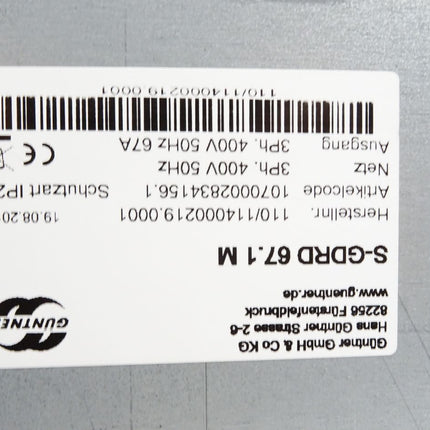 Güntner Elektronik S-GDRD S-GDRD67.1M 67A