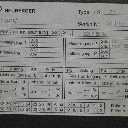 Neuberger BA35141/1 / LS 210