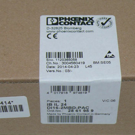 NEU/OVP versiegelt Phoenix Contact 2861959 IB IL 24 DI16-2MBD-PAC