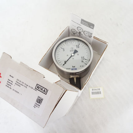 Wika Manometer 233.30.100 0...16 bar G1/2B unten / 9020640 / Neu OVP