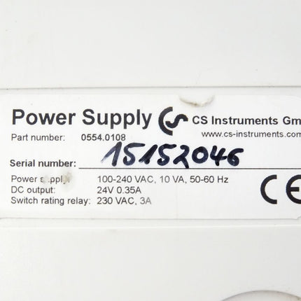 CS Instruments GmbH 0554.0108 / Netzteil im Wandgehäuse 100-240V 10VA 50/60 Hz / 24 VDC 0,35A