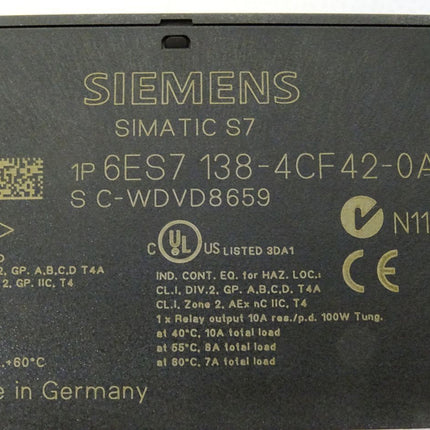 Siemens Simatic S7 6ES7138-4CF42-0AB0 / 6ES7 138-4CF42-0AB0