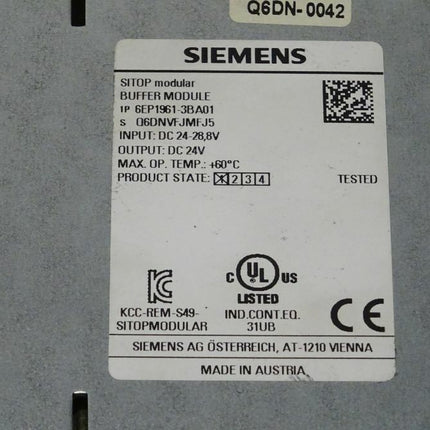 Siemens Sitop 6EP1961-3BA01 Puffermodul 6EP1 961-3BA01