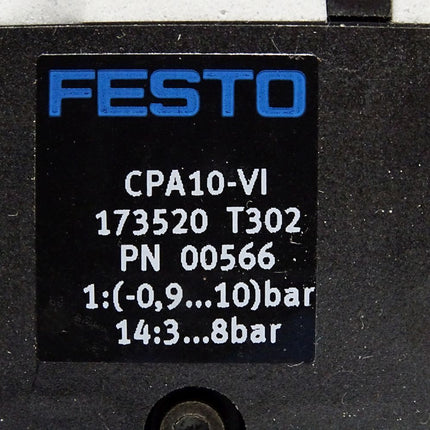 Festo 173510 CPA10-IFB-CP + 173520 Ventilinsel CPA10-VI + 173449 173451 173452