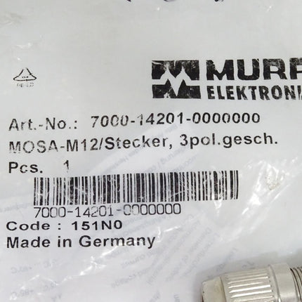 Murr Elektronik 7000-14201-0000000 Stecker gerade M12 / Neu OVP